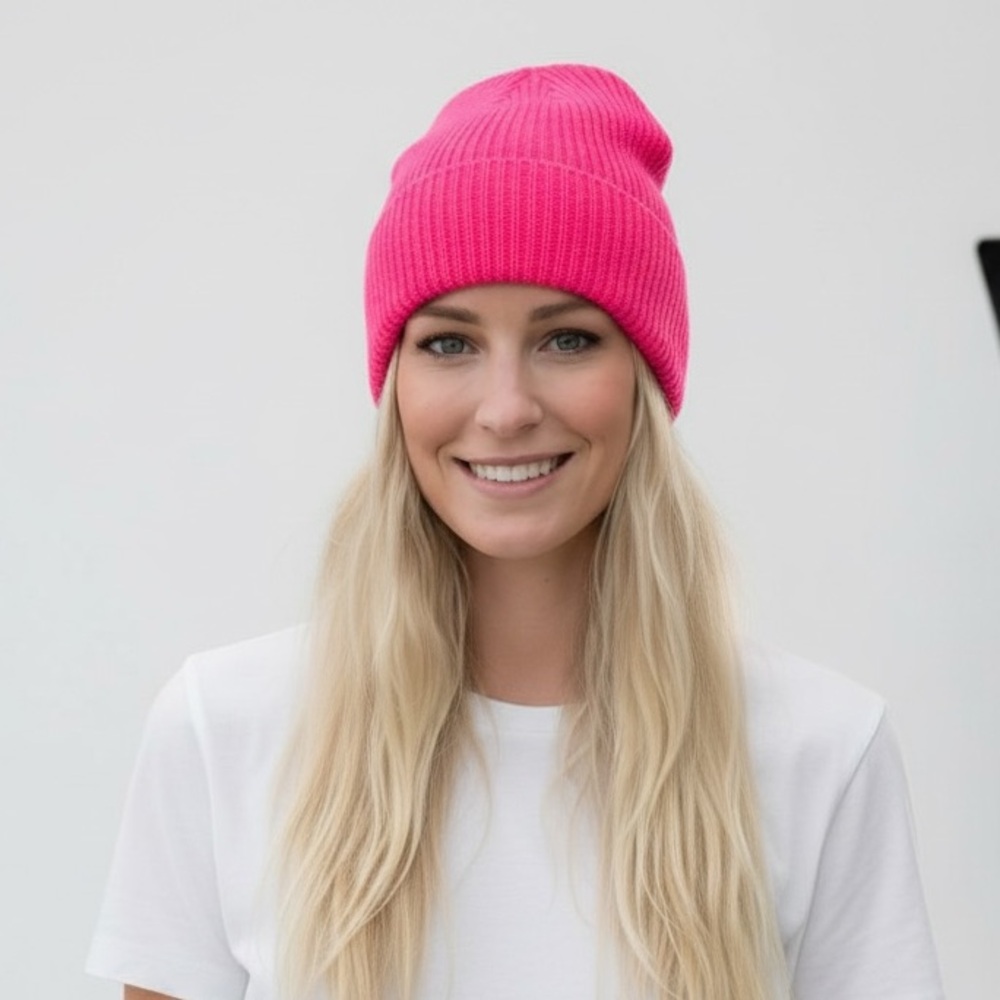 American Eagle | Hot Pink Ribbed Knit Chunky Beanie